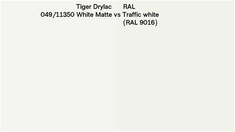 Tiger Drylac White Matte Vs Ral Traffic White Ral Side
