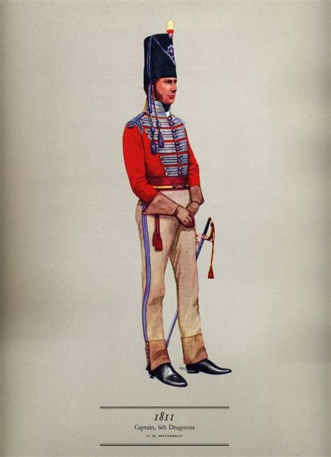 Hugh Evelyn Cavalry Uniforms Of The British Captain 6th Dragoons 1811