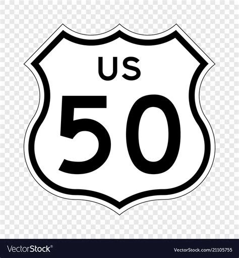 United States Highway Shield Royalty Free Vector Image