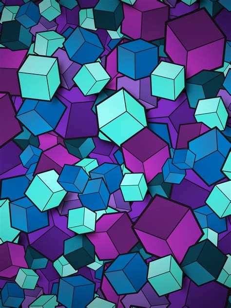 3d Cubes 4k Wallpaper Colorful Geometric Patterns