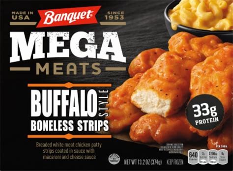 Banquet Mega Meats Buffalo Style Chicken Strips With Mac And Cheese