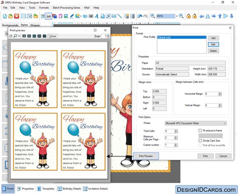Screenshots Of Birthday Card Creator Software To Know How To Design
