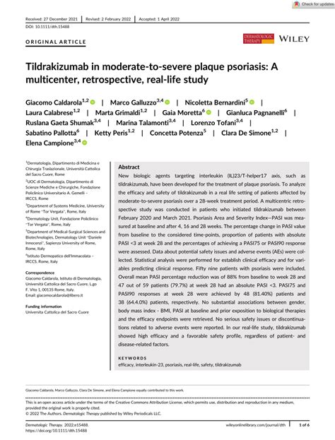 Pdf Tildrakizumab In Moderate‐to‐severe Plaque Psoriasis A