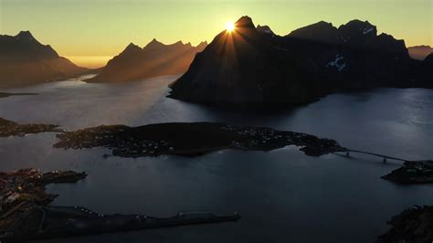 Evening Sunset Lofoten Islands Norway Reine Stock Footage Sbv 338002103