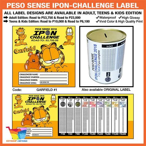 To start an ipon challenge, all you need is a goal, and an ipon challenge calendar to track the progress. PESO SENSE lpon Challenge LABEL for... - Ezyshop & Beyond ...