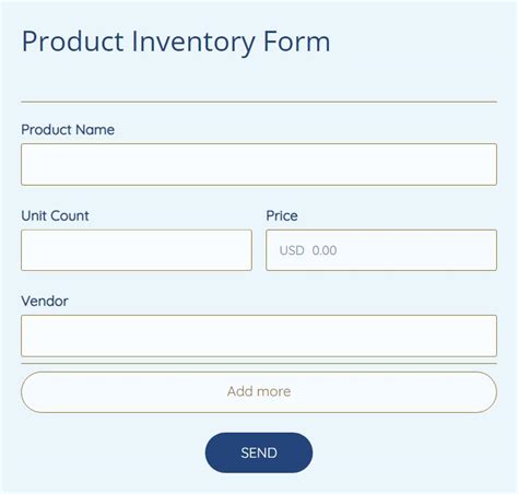 Inventory Request Form Template 123 Form Builder