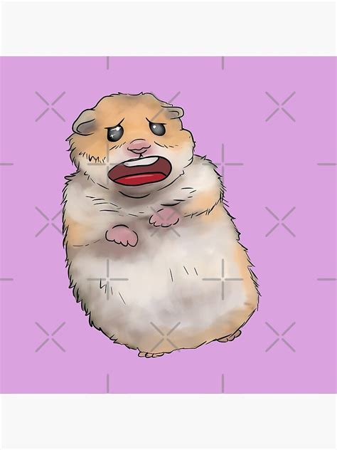 Blurry Scared Hamster Meme Poster By Fairyyfacee Redbubble