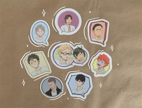 Haikyuu Sticker Haikyuu Commercial Bubble Etsy