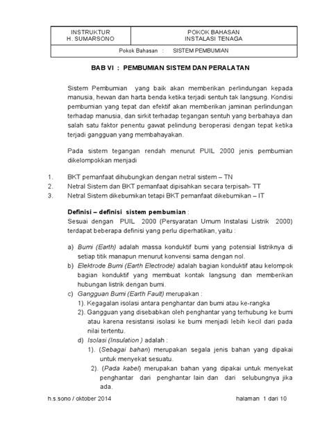 Elektroda Pembumian Penghantar Utama Dalam Sistem Proteksi Dan