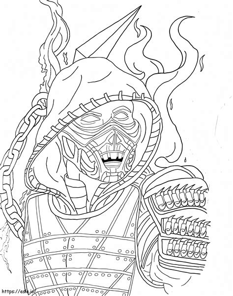 Scorpion In Mortal Kombat Coloring Page