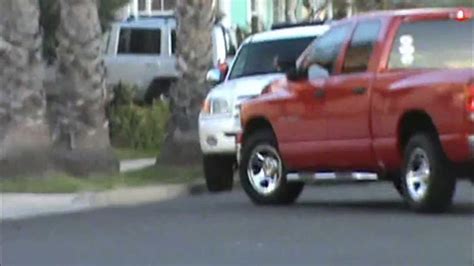 What A Coincidence Gang Stalking Target Exits Car Red Truck There 2