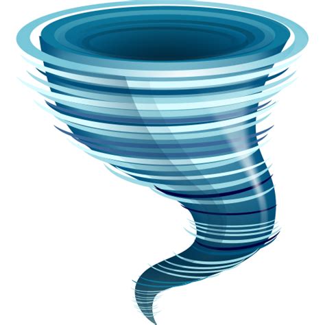 Big Blue Tornado Icon Png Clipart Image