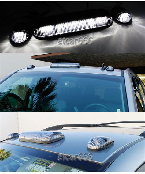 3pcs 30 Led Cab Marker Roof White Lights Assembly For 02 07 Chevy