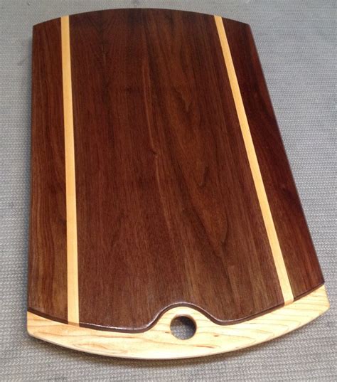 Wooden Cutting Board Made With Black Walnut And Hard Maple