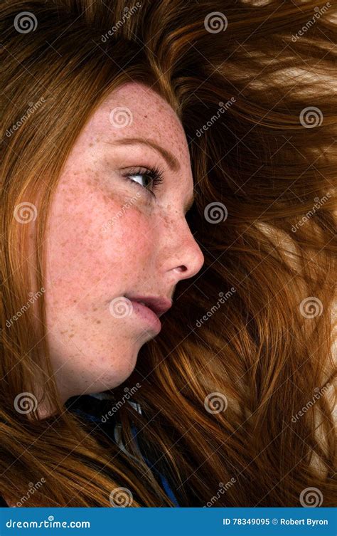Beautiful Red Haired Woman Stock Image Image Of Model 78349095