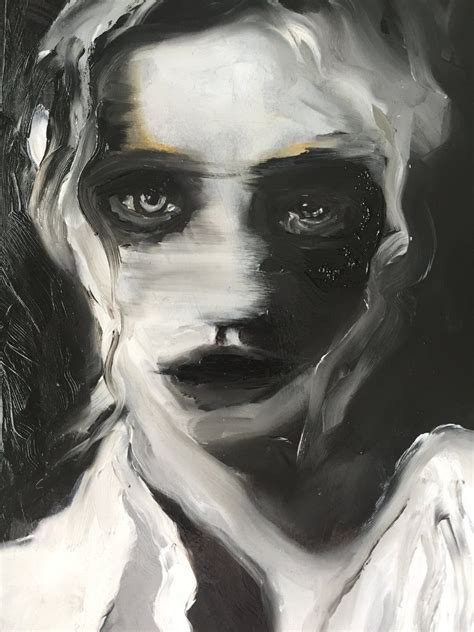 Dark Portrait Painting Oil On Wood Gothic Home Decor Girlfriend T