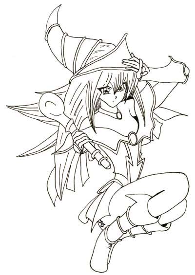 Dark Magician Girl Coloring Pages At Free Printable Colorings Pages To Print