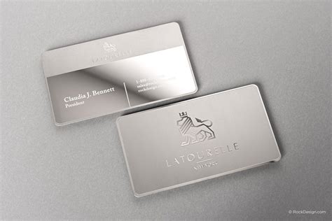 Stainless steel metal cards have been gaining popularity as of late. Stainless Steel Business Cards | RockDesign Luxury ...