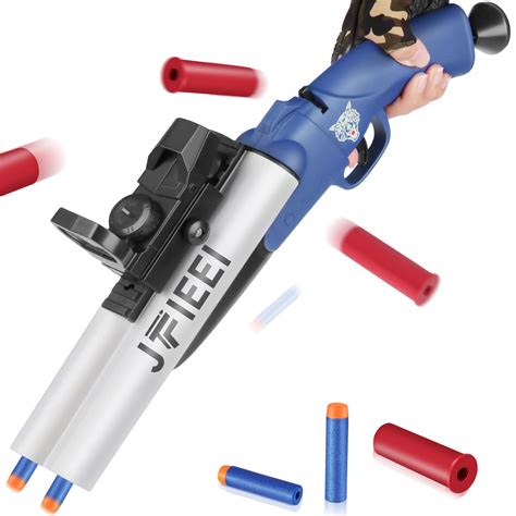 Buy JFIEEI Double Barrel Shotgun Shell Ejecting Toy Nerf Gun Soft Bullet Toy Gun Sawed Off