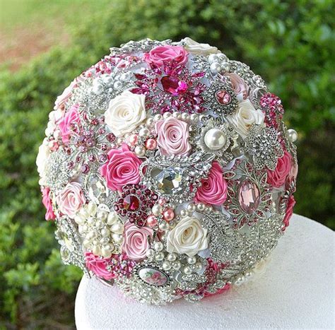 Pink Wedding Brooch Bouquet Deposit On Made To By Annasinclair 7500