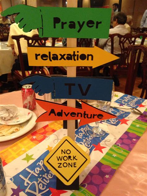 Your theme should be specific to the interests and/or life of the retiree, focusing on future plans or a new career path. Retirement party centerpiece | Retirement party ...