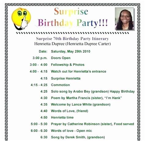 Remember, you can edit this text completely to suit your. Birthday Party Program Template Luxury Party Program Template di 2020
