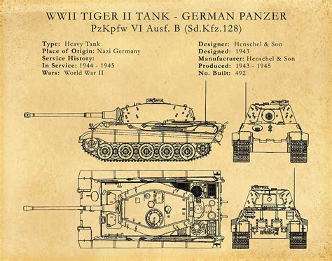 1944 German Panzer Tiger Ii Tank German Nazi Army Tank Wwii
