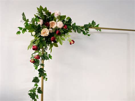 White Rose And Eucalyptus Arch Flowers Wedding Altar Flowers Etsy