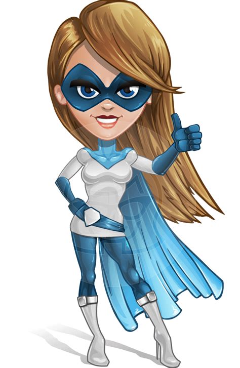 Pretty Superhero Woman Cartoon Vector Character Graphicmama