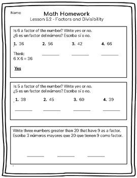 Grades 3, 4 and 5 quizzes. Go Math Homework: Grade 4 Chapter 5 (Includes Spanish Translations); PDF