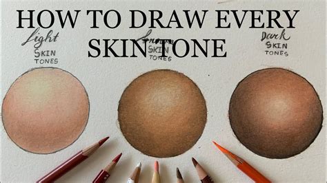 How To Draw Realistic Skin All Skin Tones Included Youtube