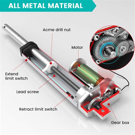 1500n Linear Actuator 12v Heavy Duty Electric Wireless Motor Control