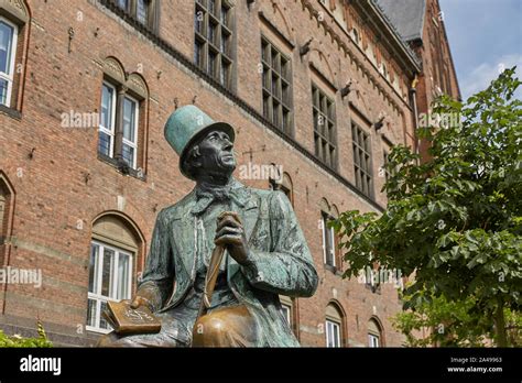 Copenhagen Denmark June 28 2017 Hans Christian Andersen Statue By
