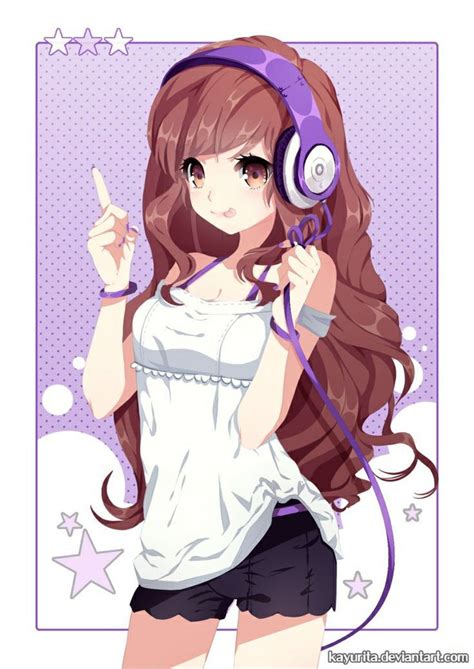 Purple Headphones Anime Pinterest Youtube Purple