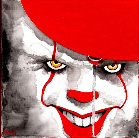 Just Finished A New Pennywise Painting Acrylics On 10x10 Canvas R
