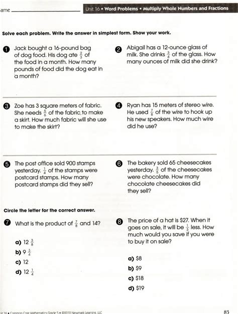 On this printable, students will work six questions starting with two easy problems followed by four more of increasing difficulty. Dividing Fractions Word Problems 6Th Grade Worksheets ...
