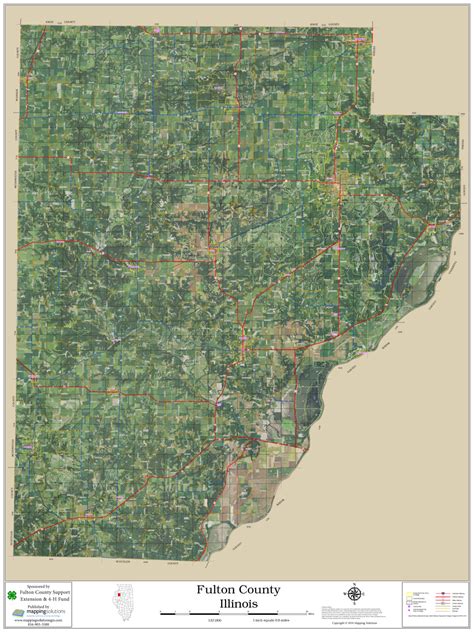 Fulton County Illinois 2020 Aerial Wall Map Mapping Solutions