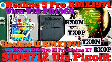 Realme 5 Pro RMX1971 Ufs Pinout