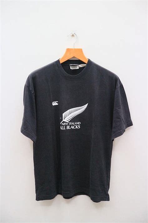 Vintage Canterbury Of New Zealand Sportswear Black Tee T Shirt Size M