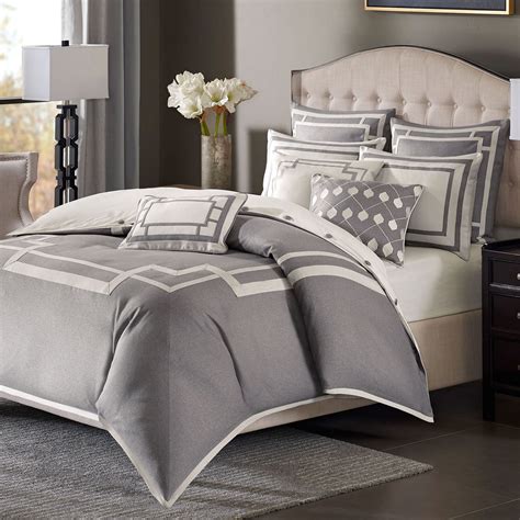 Odette Dark Gray 9 10 Pc Comforter Bed Set