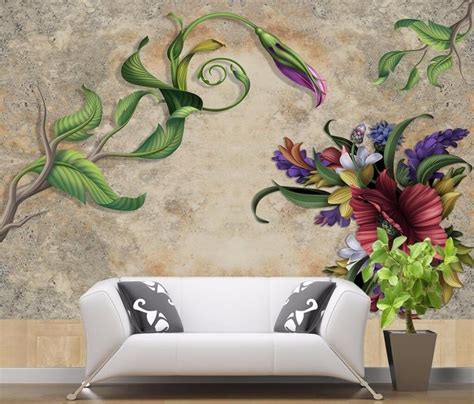 Beibehang Custom Wallpaper European Retro Vintage Hand Painted Floral