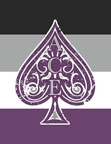 A Purple And Black Ace Playing Card On A White And Gray Striped Background Greeting Card