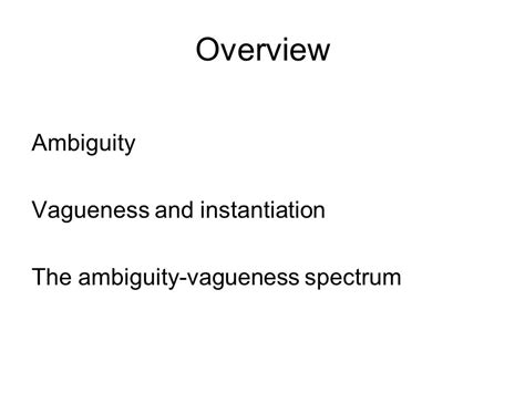 Ambiguity And Vagueness Complex Links Between Words And Concepts