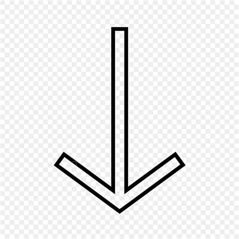 Arrow Pointing Down Clipart Transparent Png Hd Arrow Down Line Black