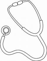 Stethoscope Laurea Hausarztpraxis Hitam Dokter Pixabay Dissmann Gclipart Clipartcraft sketch template