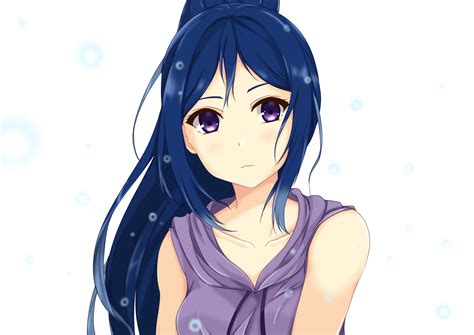 Love Live Violet Eyes 4k Love Live Sunshine Blue Hair White