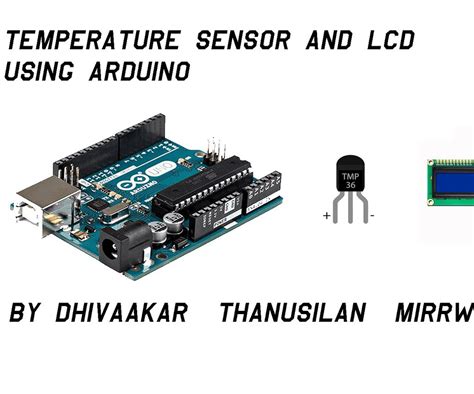 Tmp Temperature Sensor And Lcd Display Using Arduino Tinkercad