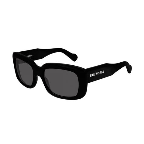 Balenciaga Mens Logo Rectangle Sunglasses Black Balenciaga