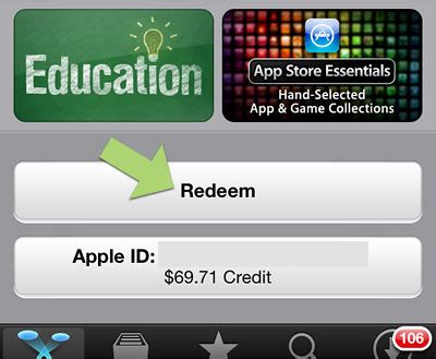 If you enter it manually, tap redeem in the top right corner. How to: Redeem Code / Check App Store Balance on iOS ...