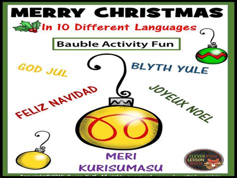 Merry Christmas In 10 Languages Teaching Resources